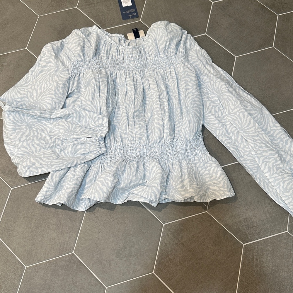 Universal Thread Blue Zebra Print Blouse